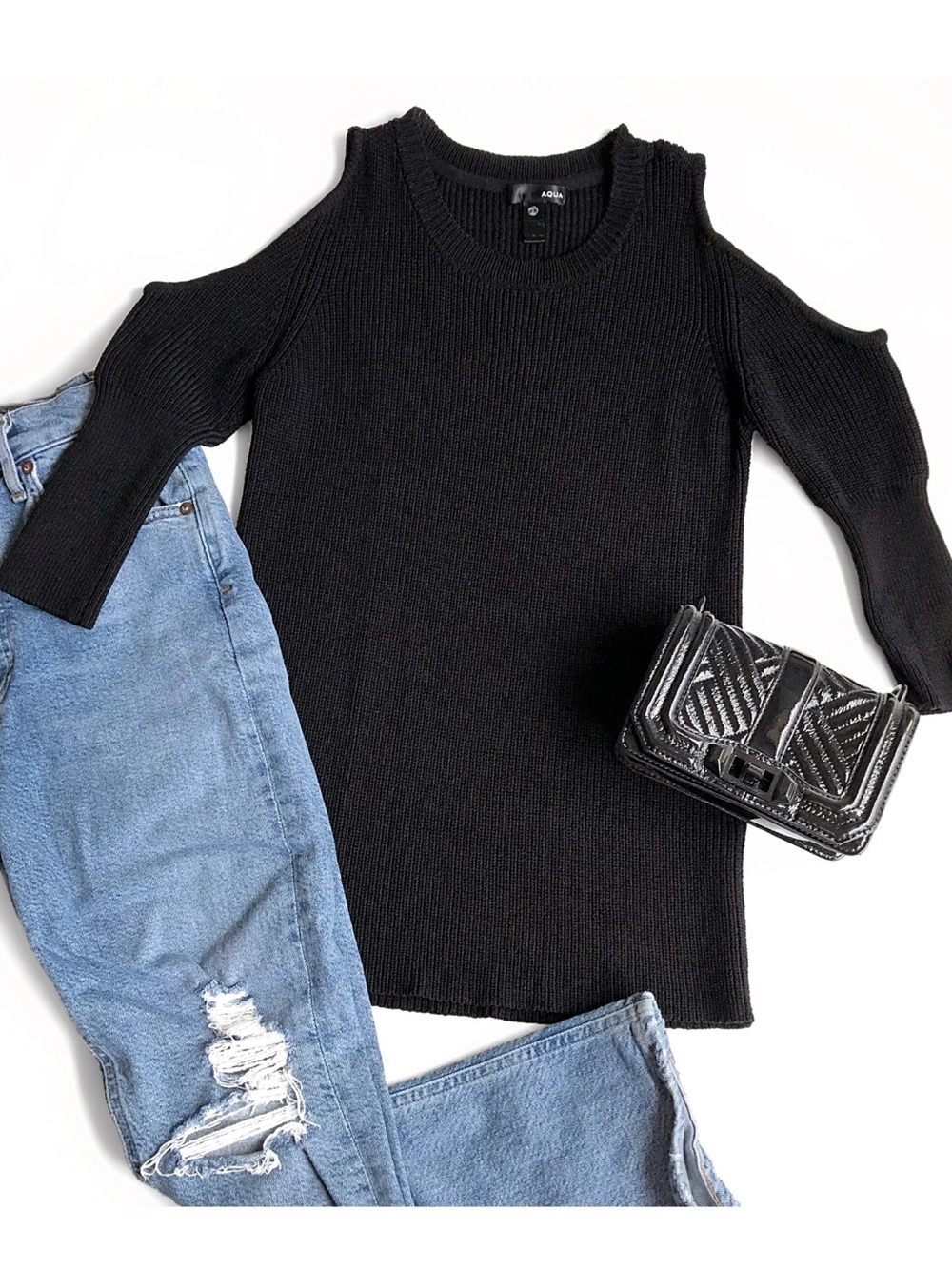 Bloomingdale’s AQUA Cold Shoulder Sweater